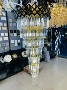 Double height K-9 crystal Chandelier